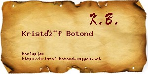 Kristóf Botond névjegykártya